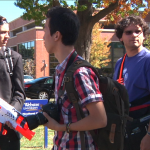 Human HvZ Players in front of the MCISA building
