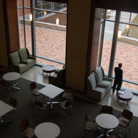 The 2nd floor lobby, seen from the 3rd floor
